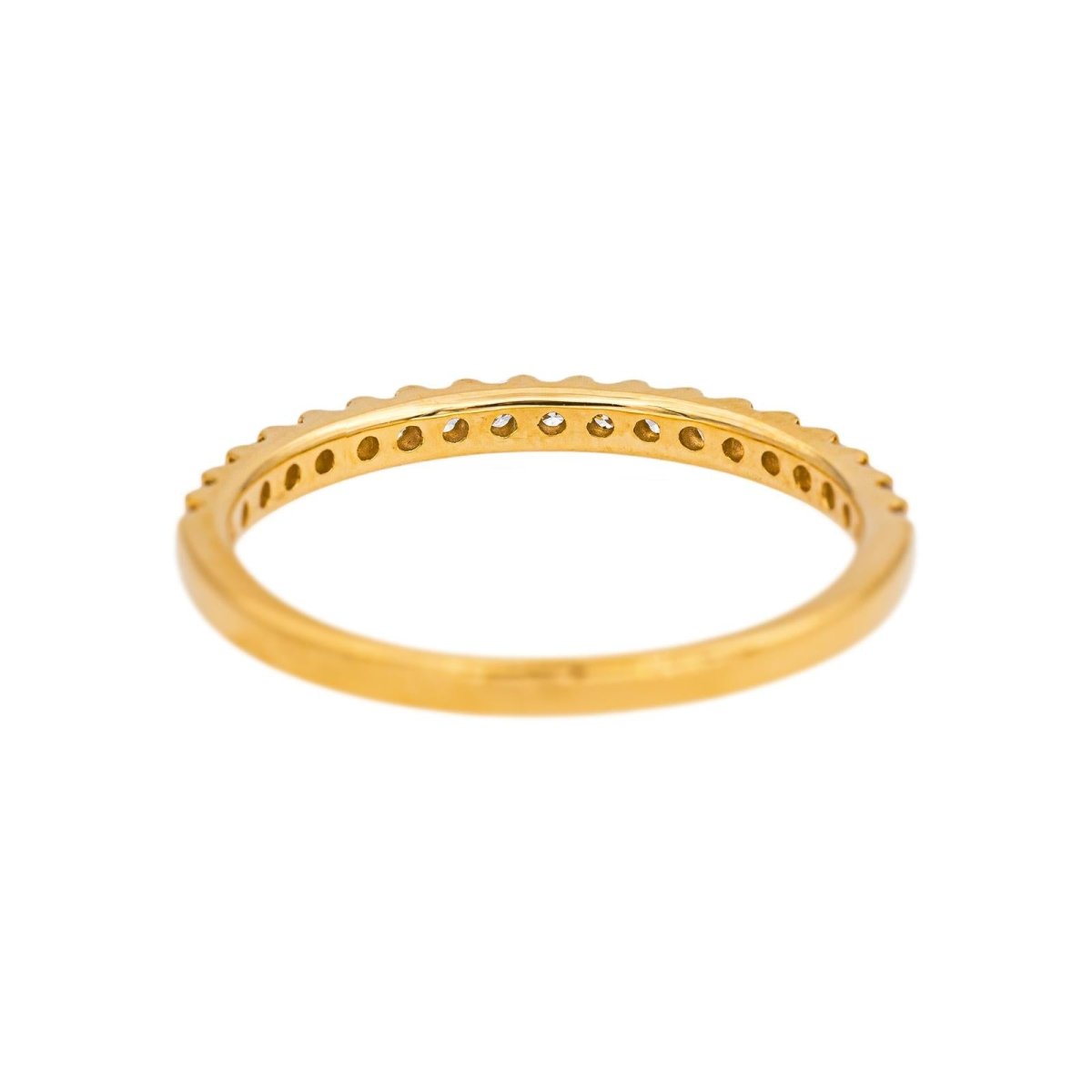 Bague Demi - alliance Or jaune Diamant - Castafiore