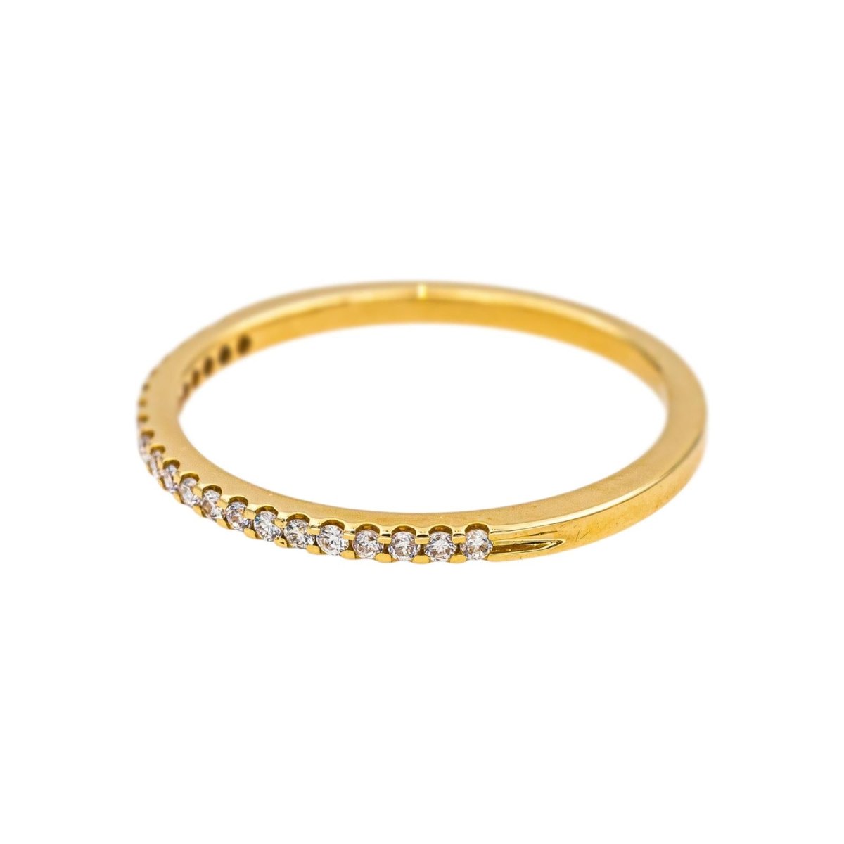 Bague Demi - alliance Or jaune Diamant - Castafiore