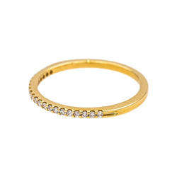 Bague Demi - alliance Or jaune Diamant - Castafiore
