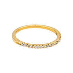Bague Demi - alliance Or jaune Diamant - Castafiore