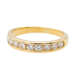 Bague Demi alliance Or jaune Diamant - Castafiore