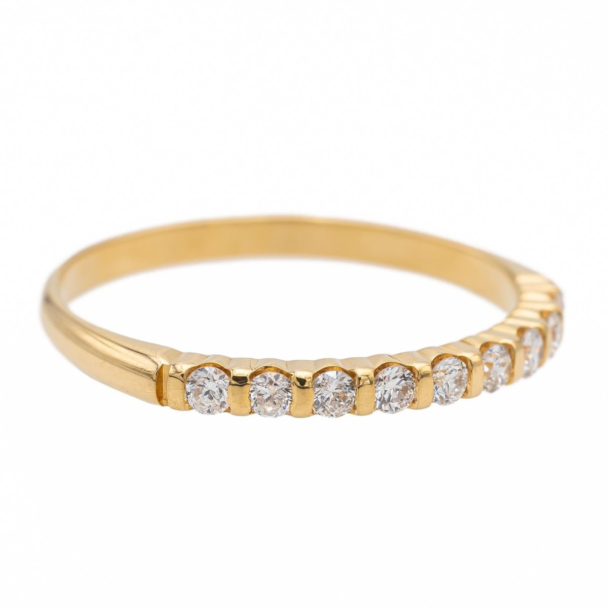 Bague Demi alliance Or jaune Diamant - Castafiore