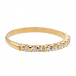 Bague Demi alliance Or jaune Diamant - Castafiore