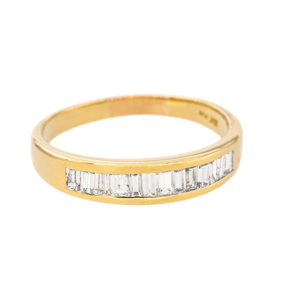 Bague Demi-alliance Or jaune Diamant - Castafiore