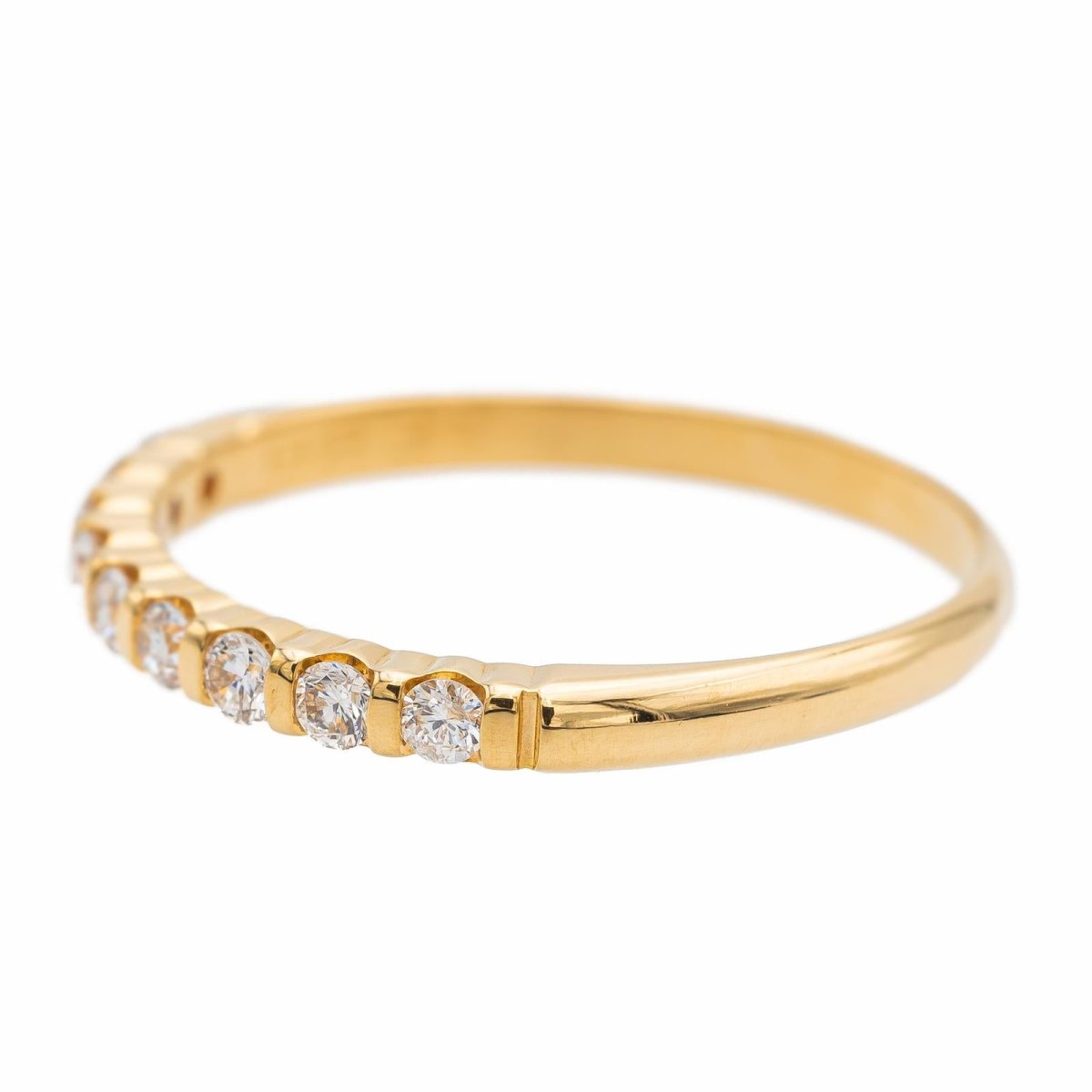 Bague Demi alliance Or jaune Diamant - Castafiore