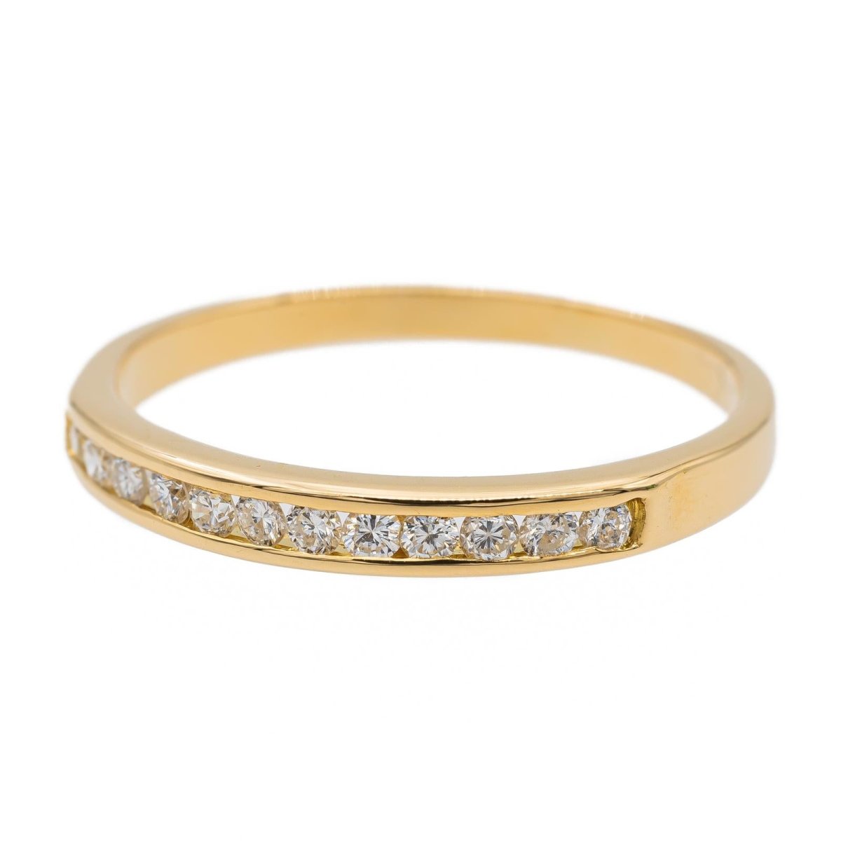 Bague Demi alliance Or jaune Diamant - Castafiore