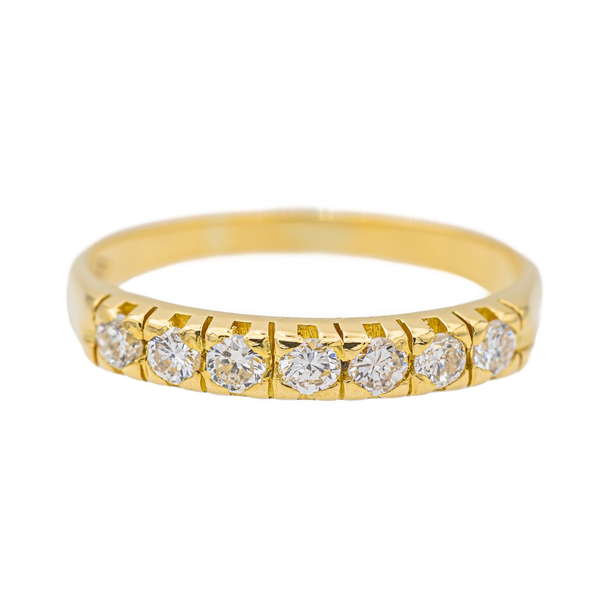 Bague Demi alliance Or jaune Diamant - Castafiore