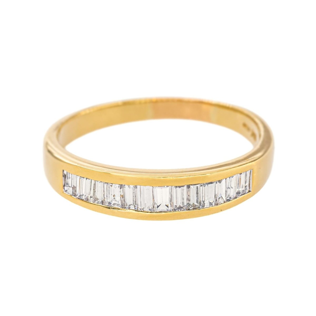 Bague Demi-alliance Or jaune Diamant - Castafiore
