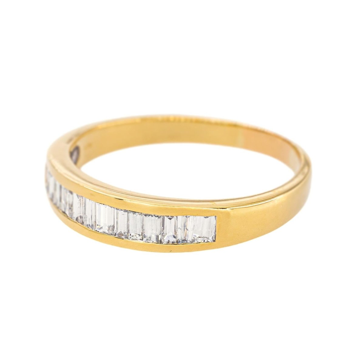 Bague Demi-alliance Or jaune Diamant - Castafiore