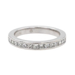 Bague Demi - Alliance Platine Diamant - Castafiore
