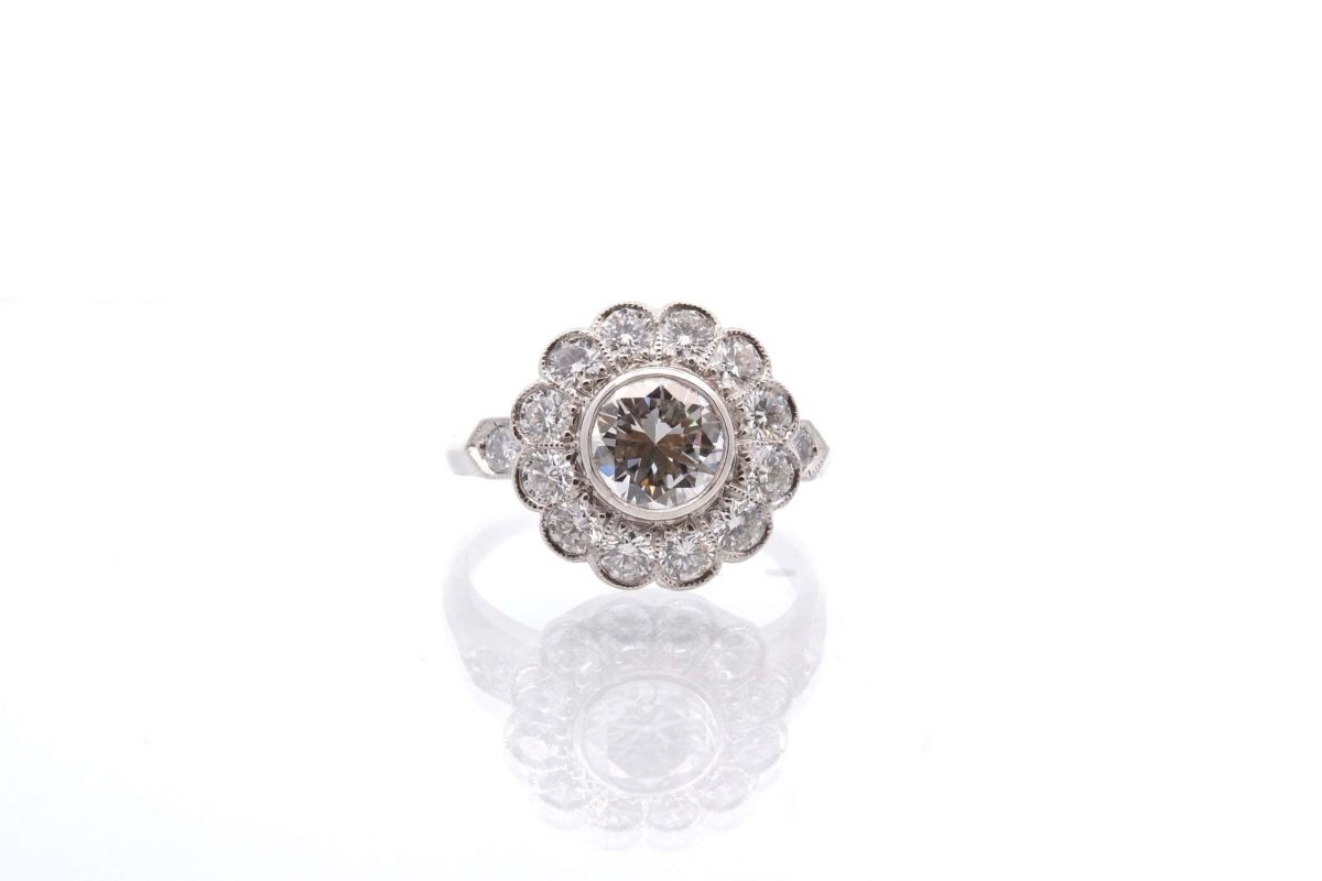 Bague diamant 0,92 ct I/VS1 en platine - Castafiore