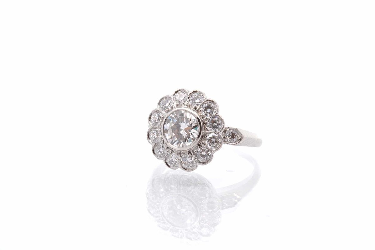 Bague diamant 0,92 ct I/VS1 en platine - Castafiore