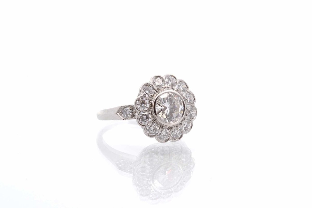 Bague diamant 0,92 ct I/VS1 en platine - Castafiore