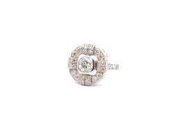 Bague diamant 0,99ct H/VS2 en platine - Castafiore