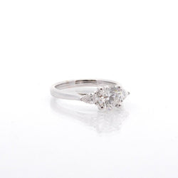 Bague diamant 1,02 cts G/Pur 10x en or blanc 18k - Castafiore