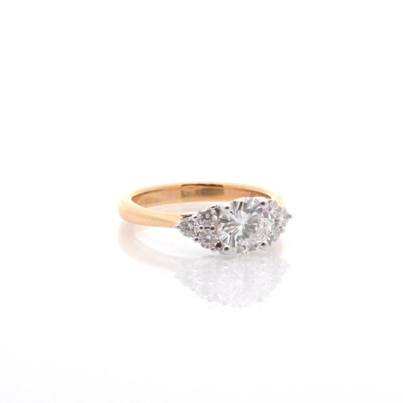 Bague diamant 1,11 cts G/Pur 10x en or 18k - Castafiore