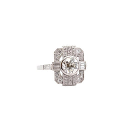 Bague diamant 1,19 cts J/SI1 en platine - Castafiore