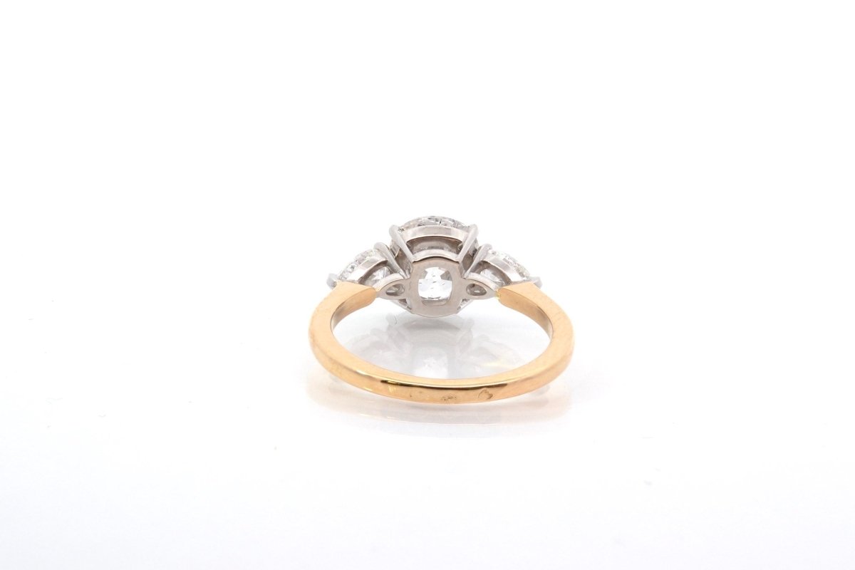 Bague diamant 1,88 cts H/SI2 en or et platine - Castafiore