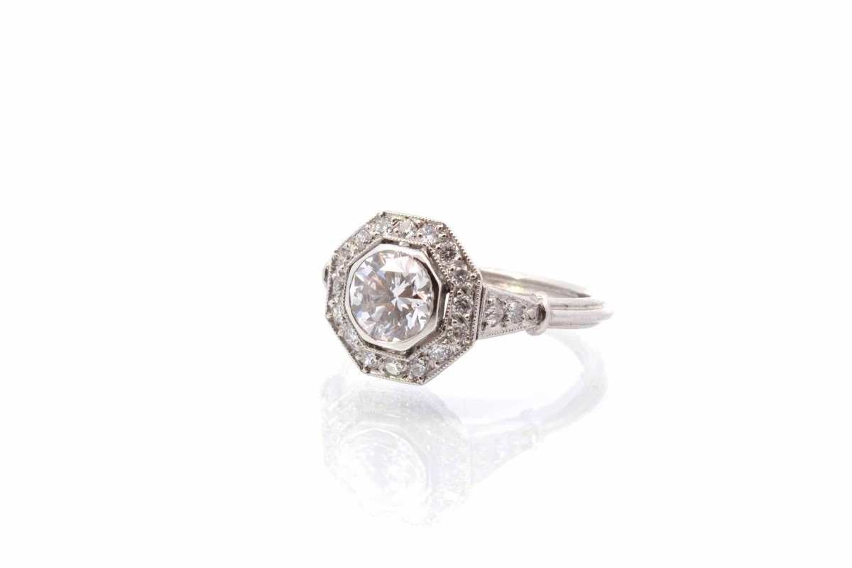 Bague diamant de 0,94 ct H/SI1 en platine - Castafiore
