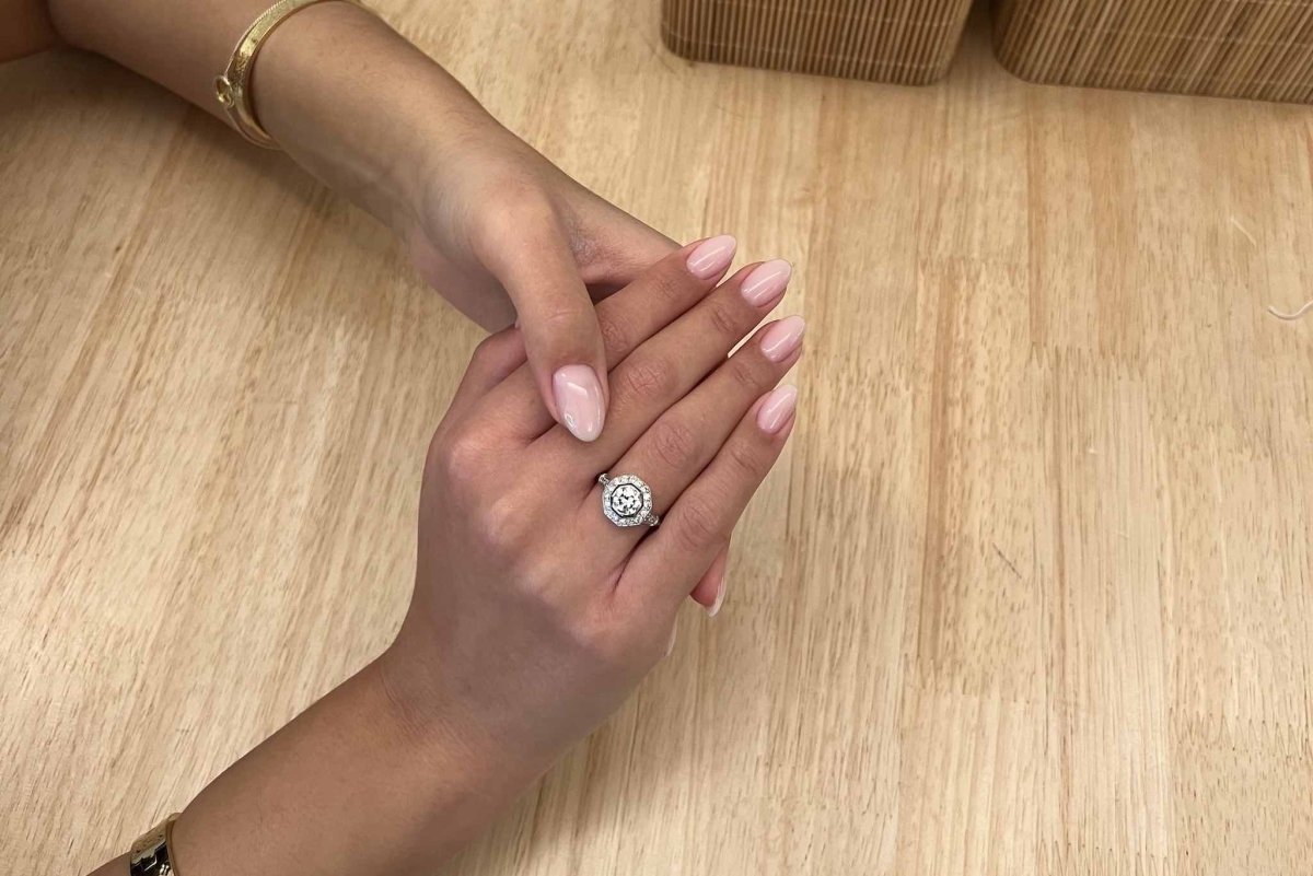 Bague diamant de 0,94 ct H/SI1 en platine - Castafiore