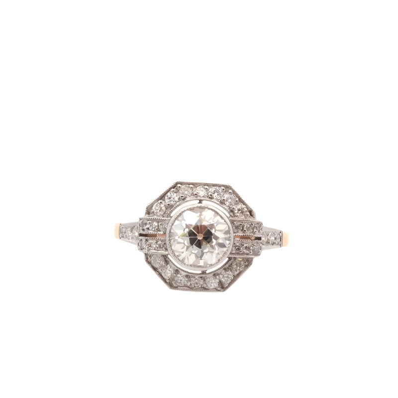 Bague diamant de 1,24cts en or et platine - Castafiore