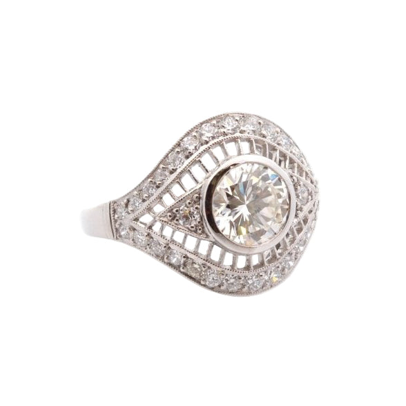 Bague diamant de 1,41cts J/VS2 en platine - Castafiore