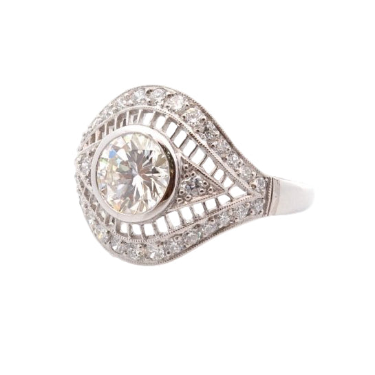 Bague diamant de 1,41cts J/VS2 en platine - Castafiore