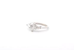 Bague Diamant Poire 1ct D/SI2 Cartier en Or Blanc 18k - Castafiore