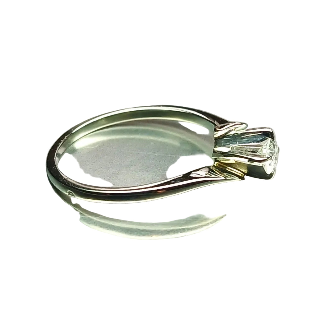 Bague DIAMANT Solitaire croisée en or blanc - Castafiore