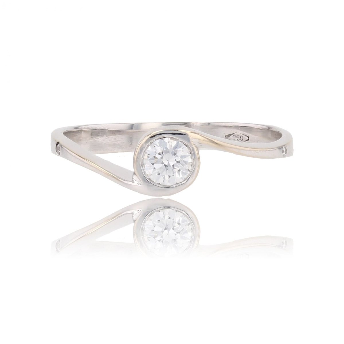 Bague DIAMANT Tourbillon en or blanc - Castafiore