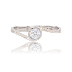 Bague DIAMANT Tourbillon en or blanc - Castafiore