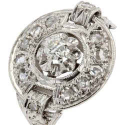 Bague diamants ancienne art déco - Castafiore