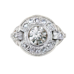 Bague diamants ancienne art déco - Castafiore