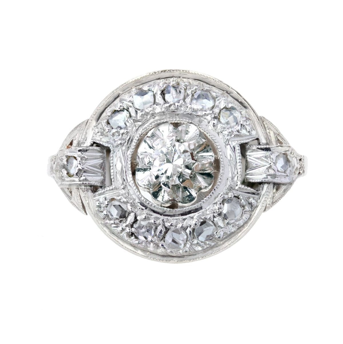 Bague diamants ancienne art déco - Castafiore