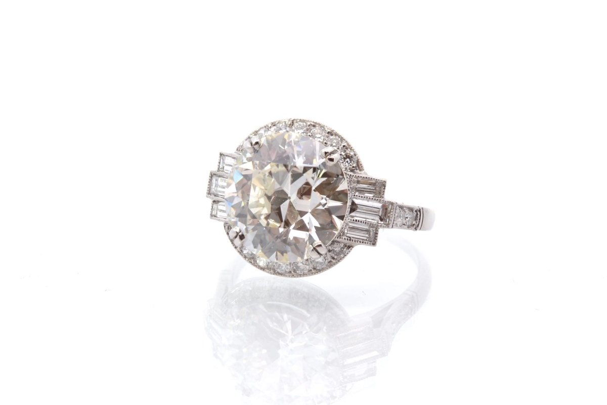 Bague diamants demi taille de 4,39 cts K-VS2 - Castafiore
