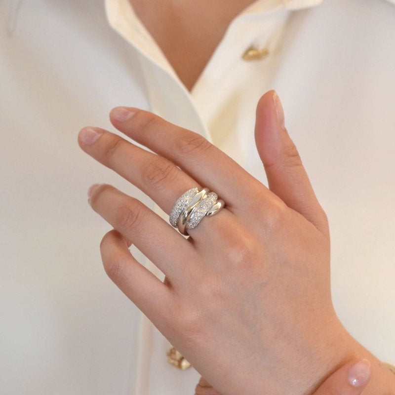 Bague diamants en or blanc 18k - Castafiore