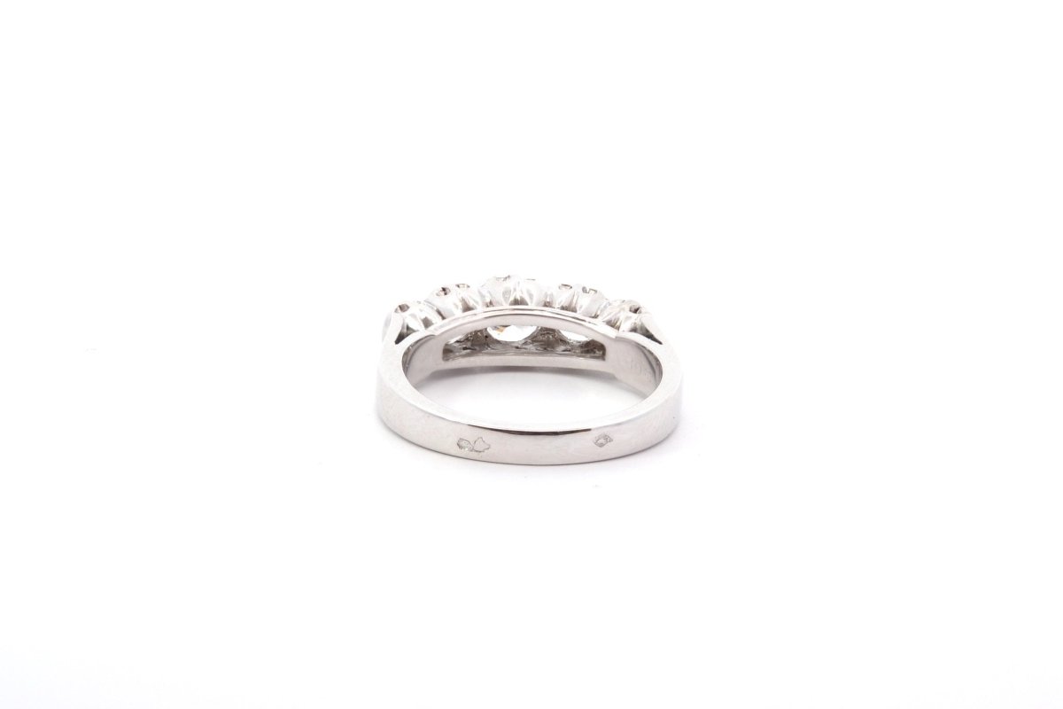 Bague diamants en or blanc 18k et platine - Castafiore