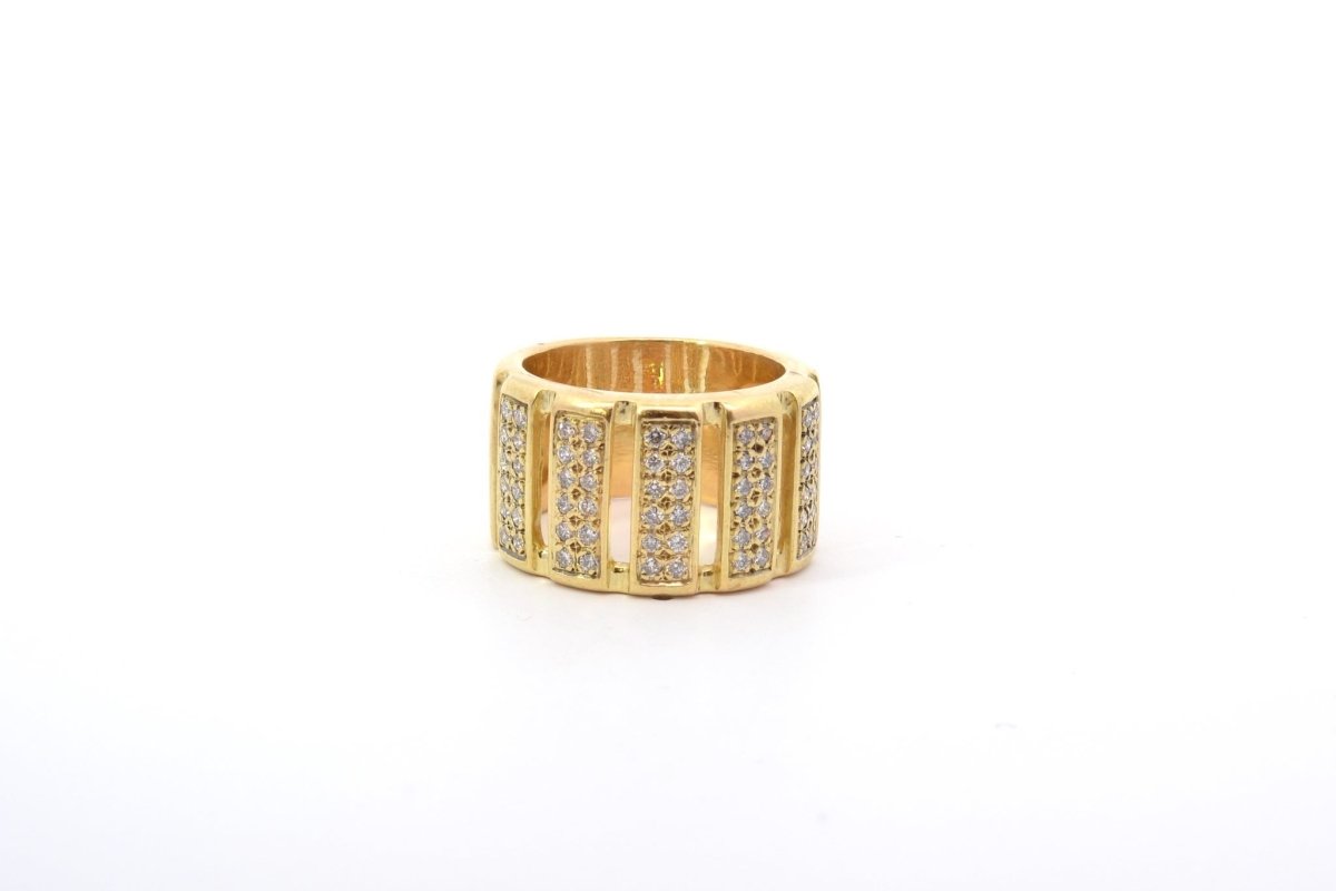 Bague diamants en or jaune 18k - Castafiore