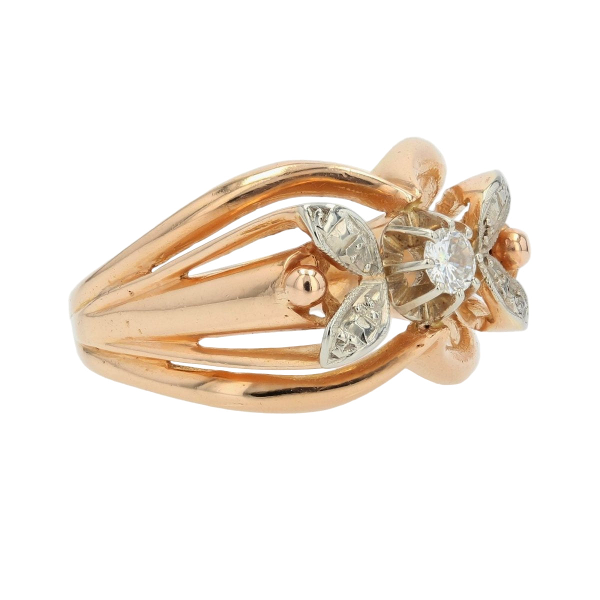 Bague Diamants en or rose et blanc - Castafiore