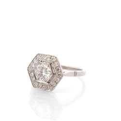 Bague diamants en platine - Castafiore