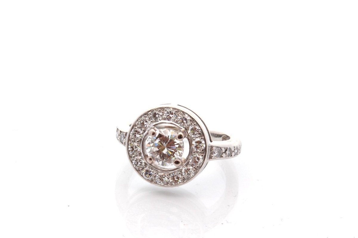 Bague diamants en platine - Castafiore