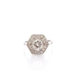 Bague diamants en platine - Castafiore