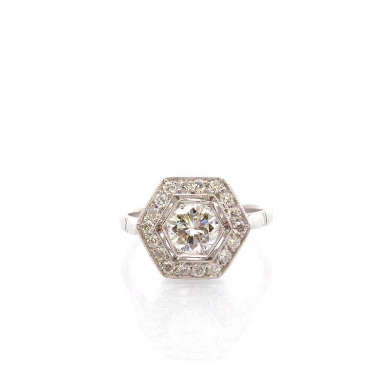 Bague diamants en platine - Castafiore
