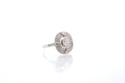 Bague diamants style art déco en platine - Castafiore