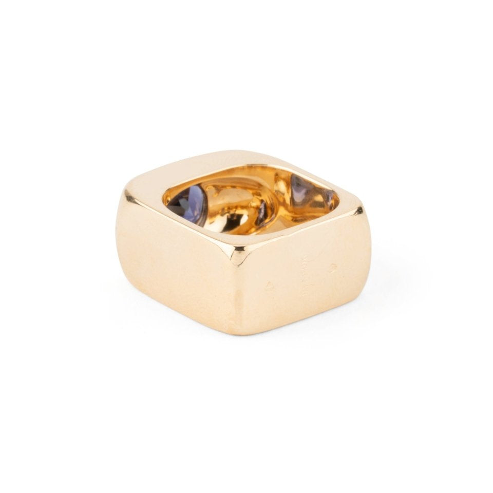 Bague DIHN VAN Margot en or jaune et améthyste - Castafiore