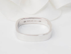 Bague Dinh Van carrée en or blanc - Castafiore