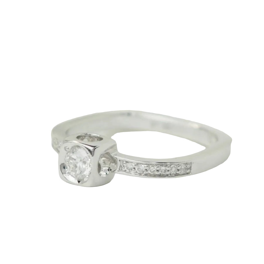 Bague Dinh Van Cube en or blanc et diamants - Castafiore
