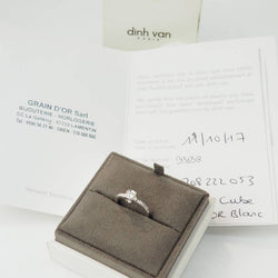 Bague Dinh Van Cube en or blanc et diamants - Castafiore