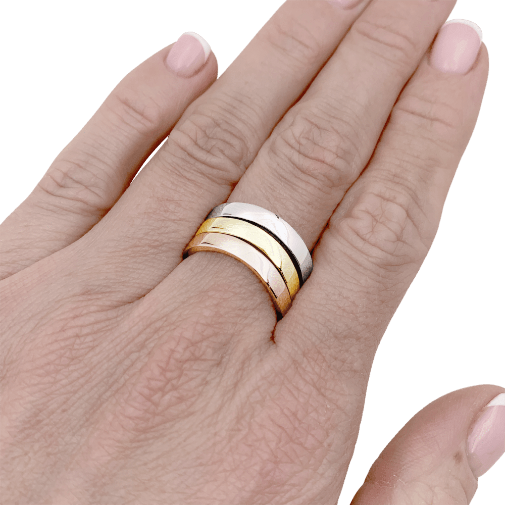 Bague DINH VAN en or blanc, or jaune et or rose - Castafiore