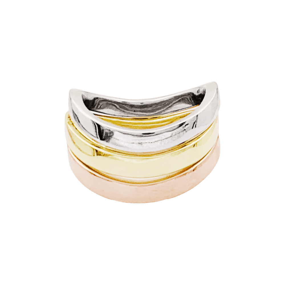 Bague DINH VAN en or blanc, or jaune et or rose - Castafiore